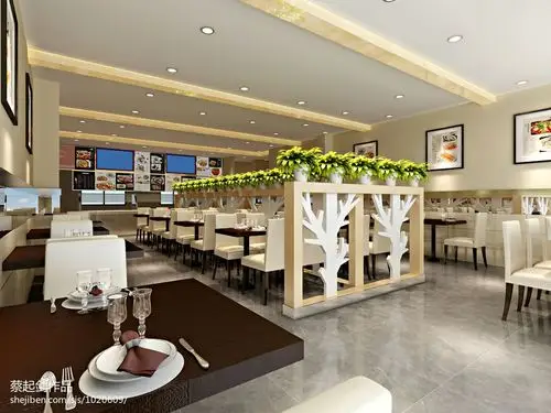 现代风格快餐连锁店装修图