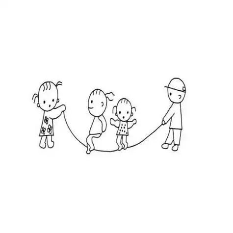 玩游戏画法简笔画