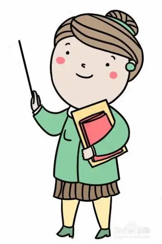 最美老师简笔画-百度经验