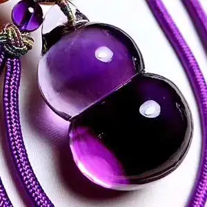 紫水晶葫芦吊坠图片