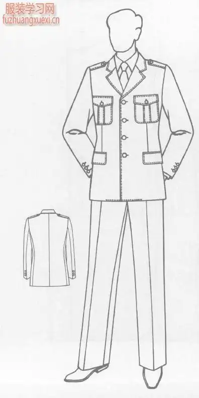 军装儿童简笔画
