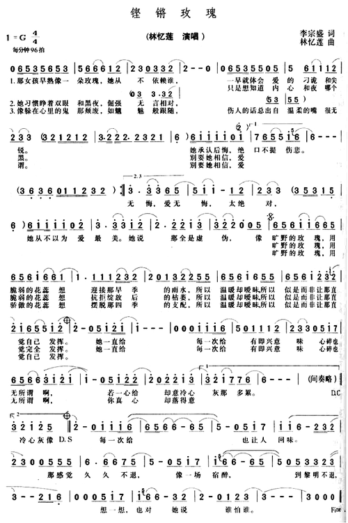 歌手林忆莲全部歌曲(香港女歌手林忆莲简谱)(27)