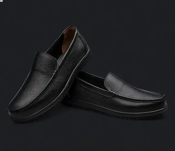 【甄选品质】轻奢纯手工制作富贵鸟春季新款男士皮鞋真皮软底爸爸鞋