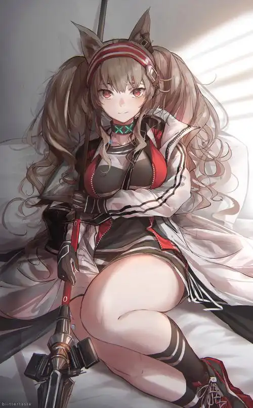 穿红色紧身衣的安洁莉娜,身材太辣了! |《明日方舟》安洁莉娜美图特辑