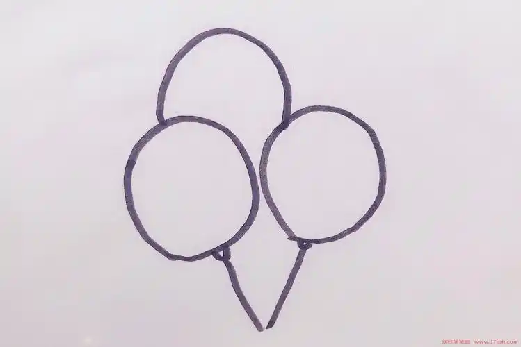 一串气球简笔画气球怎么画简单