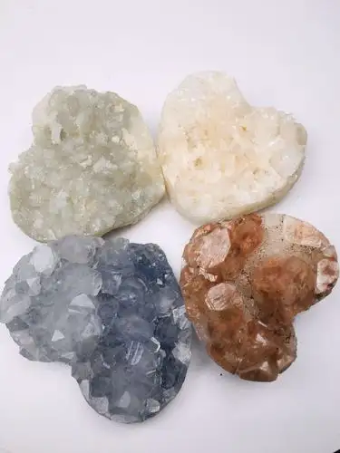 天然水晶石英矿石标本矿物粗糙 apophllite 批发水晶簇心