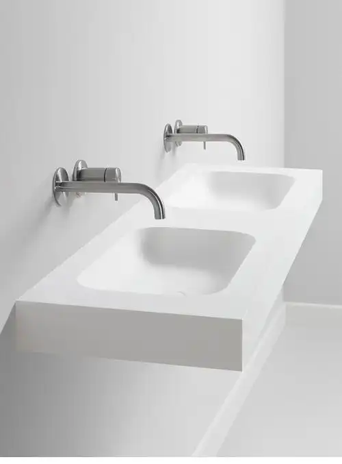 美国日本进口杜邦可丽耐一体式台盆浴室柜组合洗脸池单独台面定制