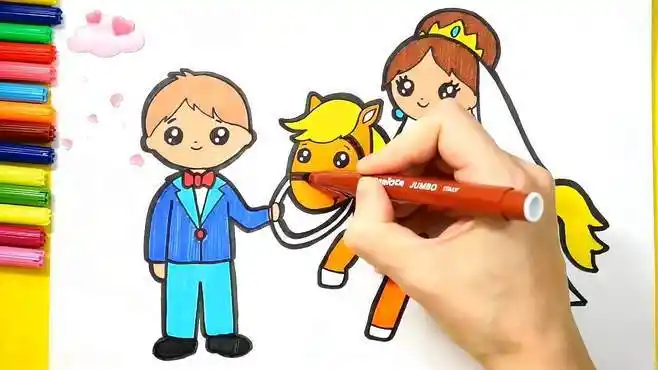 白马王子 简笔画教程-母婴亲子视频-搜狐视频
