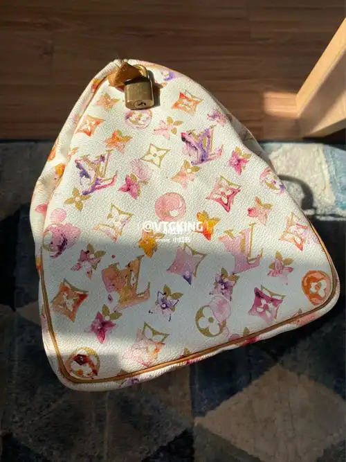 vintage中古lv限量水彩白三彩speedy合集_水彩_白三彩_vintage_豆腐包