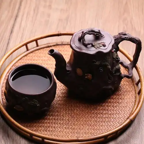 宜兴名家茶壶泡茶海龙徐海龙手工宜兴紫砂器纯器花茶壶