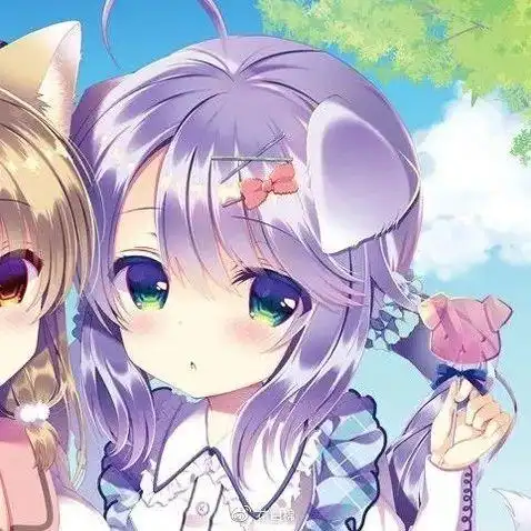 28张动漫闺蜜头像二人呆萌一人一张