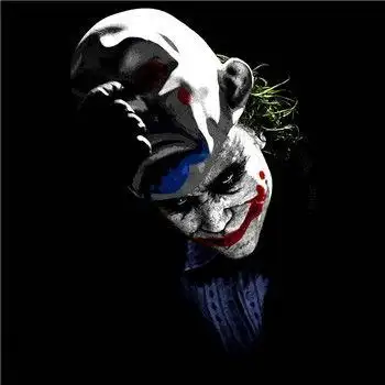 另类酷炫小丑头像霸气阴森的黑白色调欧美qq头像万圣节小丑头像2014