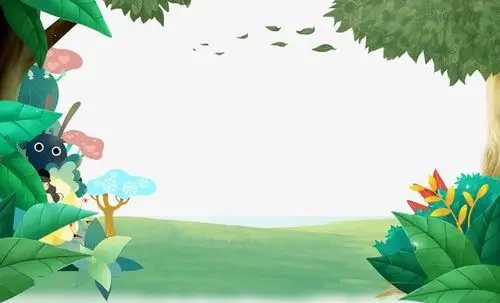 卡通草地海报边框