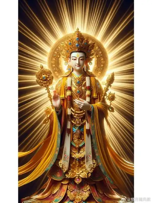 遇见文殊菩萨!停留几秒,许个愿,真的很灵