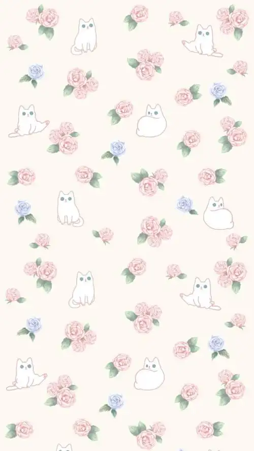 简单 插画 萌物 小清新 平铺 可爱壁纸"