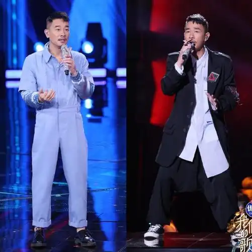 陈小春衣服上有个春字#@陈小春《我们的歌》舞台look,网格连体铱沣