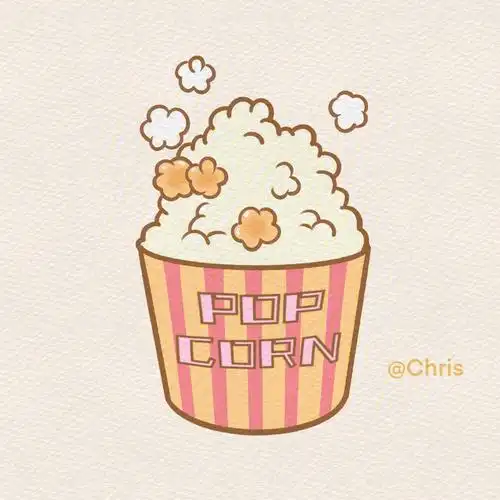 简笔画10099大桶爆米花内附步骤