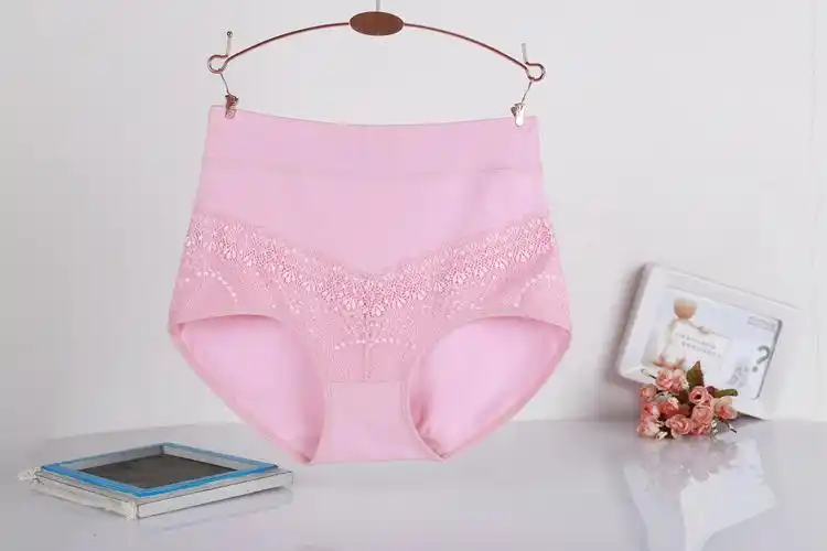 女士中腰内裤 纯棉全棉提臀收腹女式三角裤大码短裤