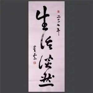 星云大师一笔字真迹书法名人字画真迹手写意生活淡然