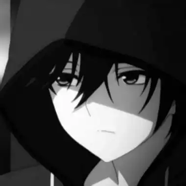 丧丧的霸气高冷男生头像动漫黑白版(9)张