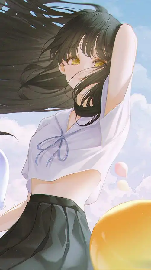 动漫女学生手机壁纸