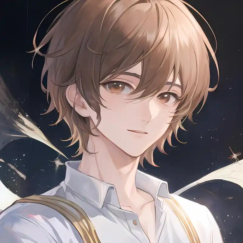 棕发男生头像分享