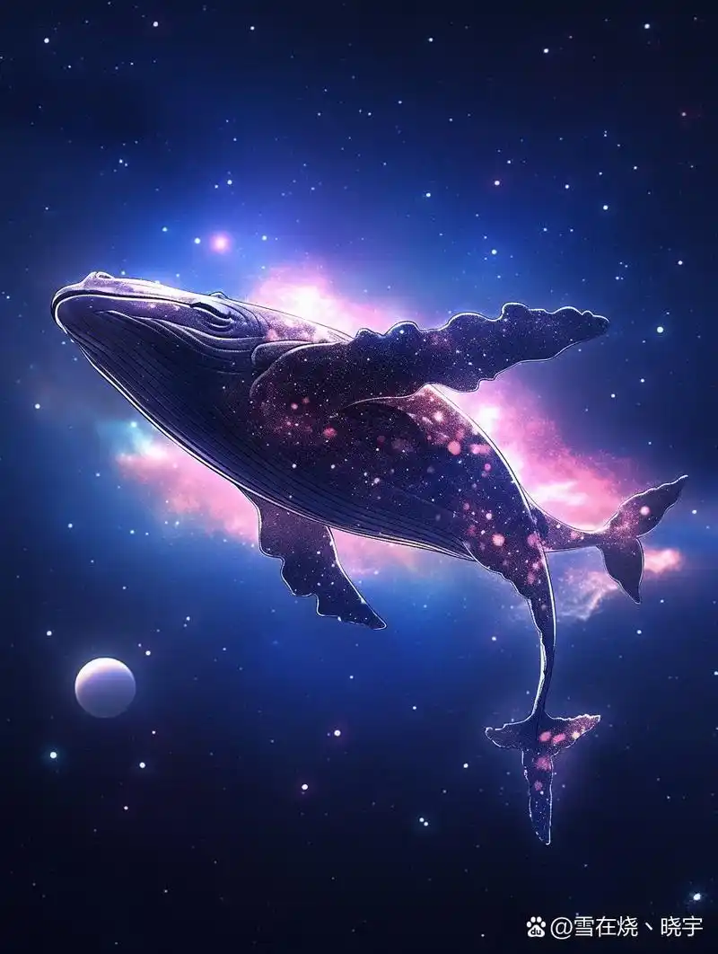 北冥有鱼,其名为鲲 星空绘画大鱼95 #ai绘画# #大鱼海棠