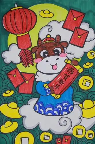 挥洒童趣放飞梦想龙川小学2021年新年画展三年级专辑