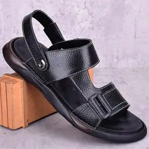 骆驼旗舰店正品夏季皮凉鞋男真皮两穿休闲沙滩鞋按摩减震厚底日常