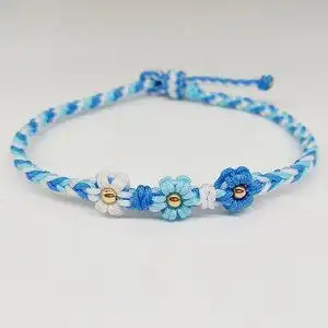 渐变小雏菊手绳材料包手工编织diy饰品网红小花手链自编情侣礼物