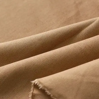 全棉平纹面料10080卡其色棉布服装面料全棉面料卡其布料