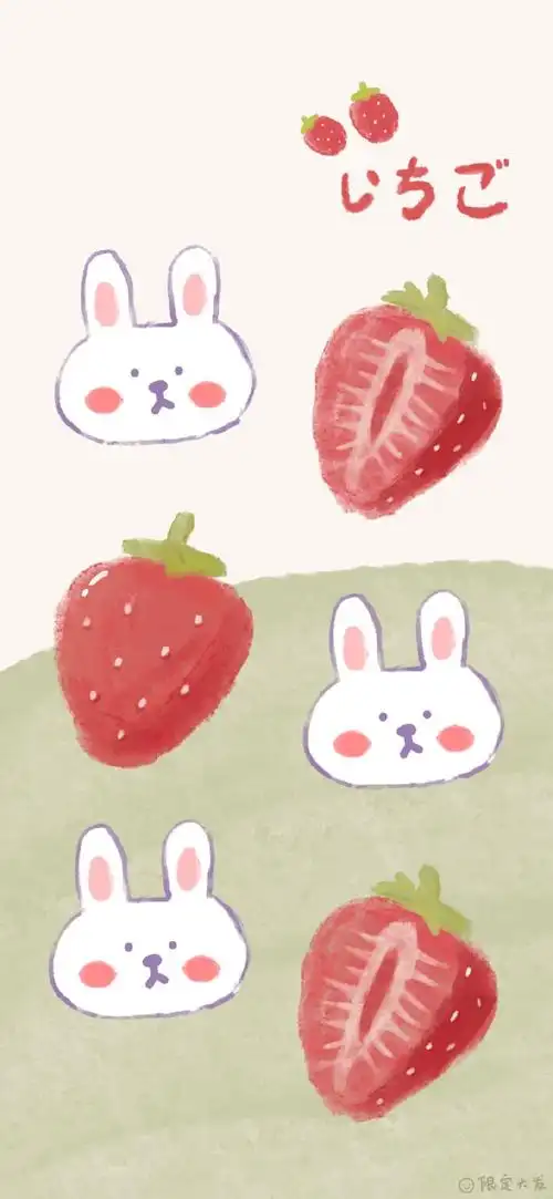 草莓兔子图源微博@限定大发 - 堆糖,美图壁纸兴趣社区