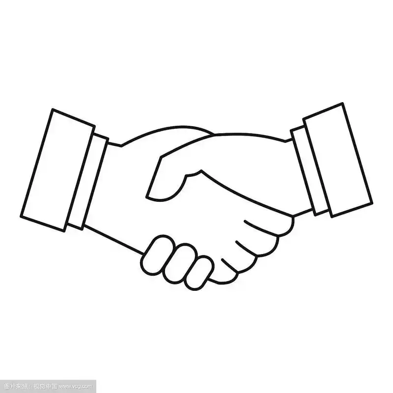 握手图标轮廓样式