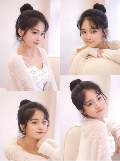 羊毛卷碎发刘海和丸子头简直绝配附教程