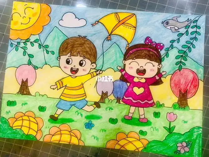 儿童画春天