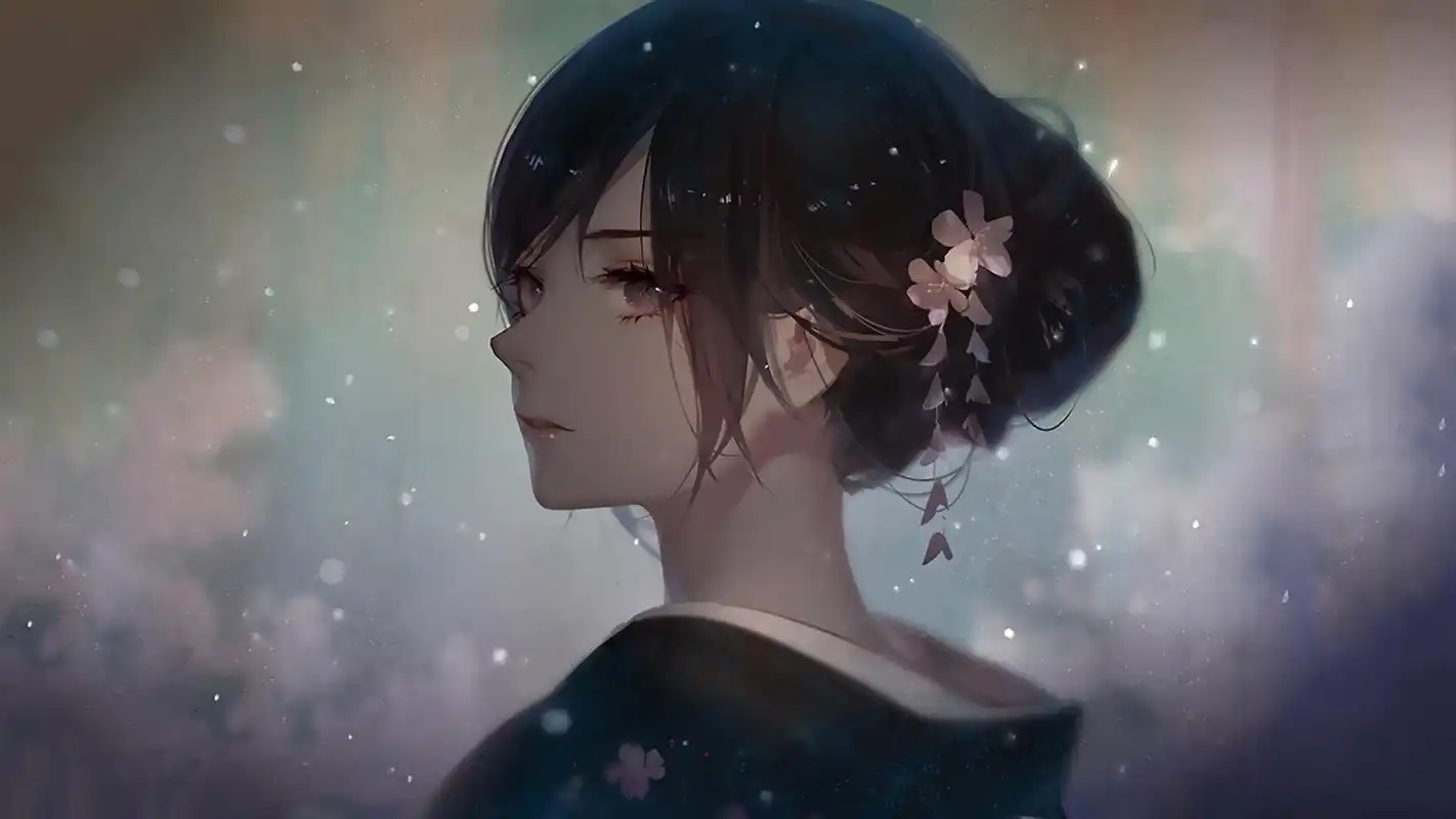 小清新二次元卡通动漫美女高清桌面壁纸下载