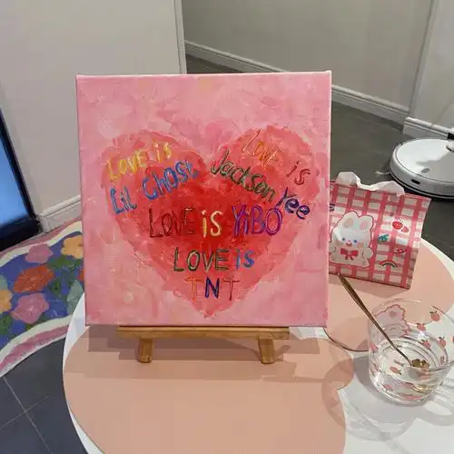 loveis丙烯画之追星女孩定制