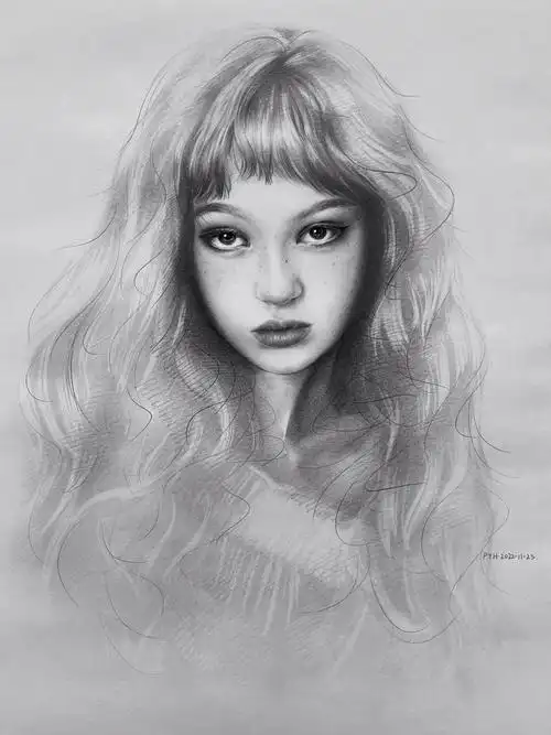 素描肖像 | 素描美女【详细步骤图分享】