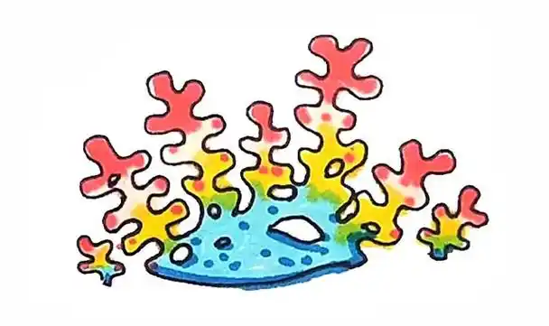 珊瑚珊瑚的画法图教程简笔画