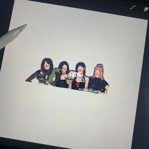 blackpinki简笔画