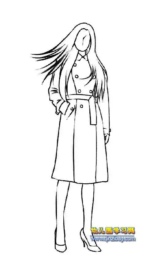 杜鹃模特简笔画