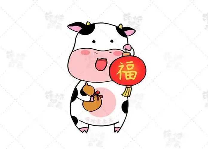 大萌牛简笔画可爱