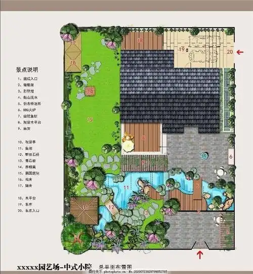 中式庭院平面图