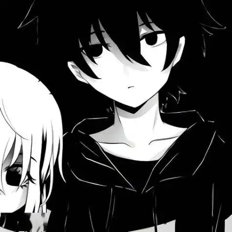 真人情侣头像一人一半动漫高清黑色霸气