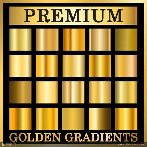 金色渐变质感金属背景矢量素材