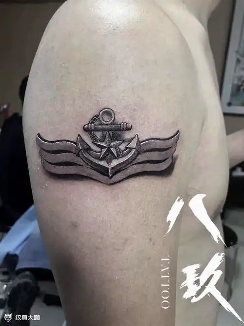 纪念海军节_纹身图案手稿图片_胶东巳雕的纹身作品集