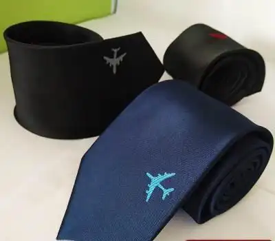 厂家直销 飞行员领带国航领带航空领带机长领带飞机领带定制logo
