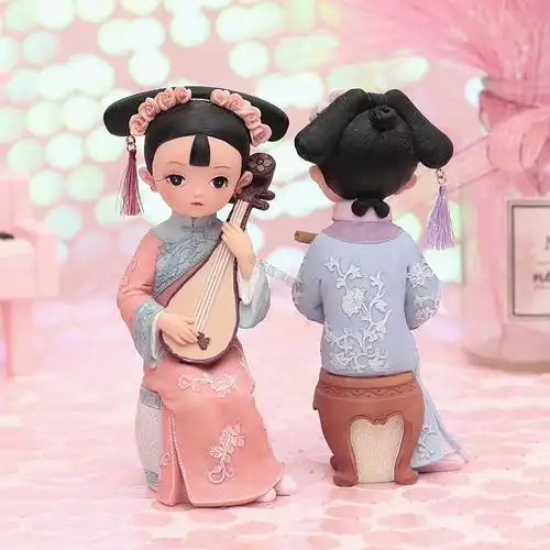 汉服盲盒 我是格格摆件古装玩偶娃娃琴棋书画故宫人偶古风公主盲盒