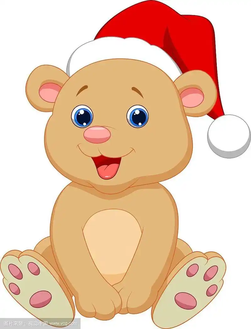 可爱的小熊宝宝卡通坐姿