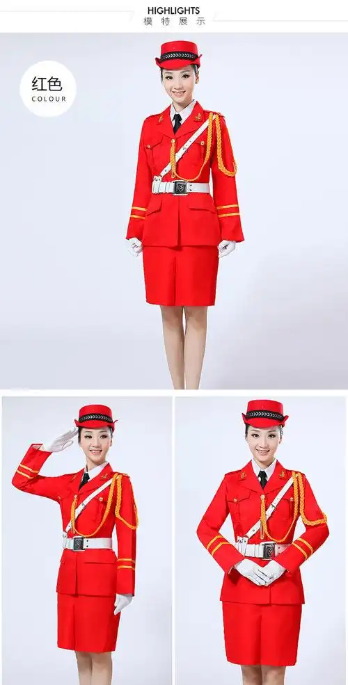 新款男女式管乐队升旗手服装鼓乐队演出服仪仗队国旗班文艺礼服